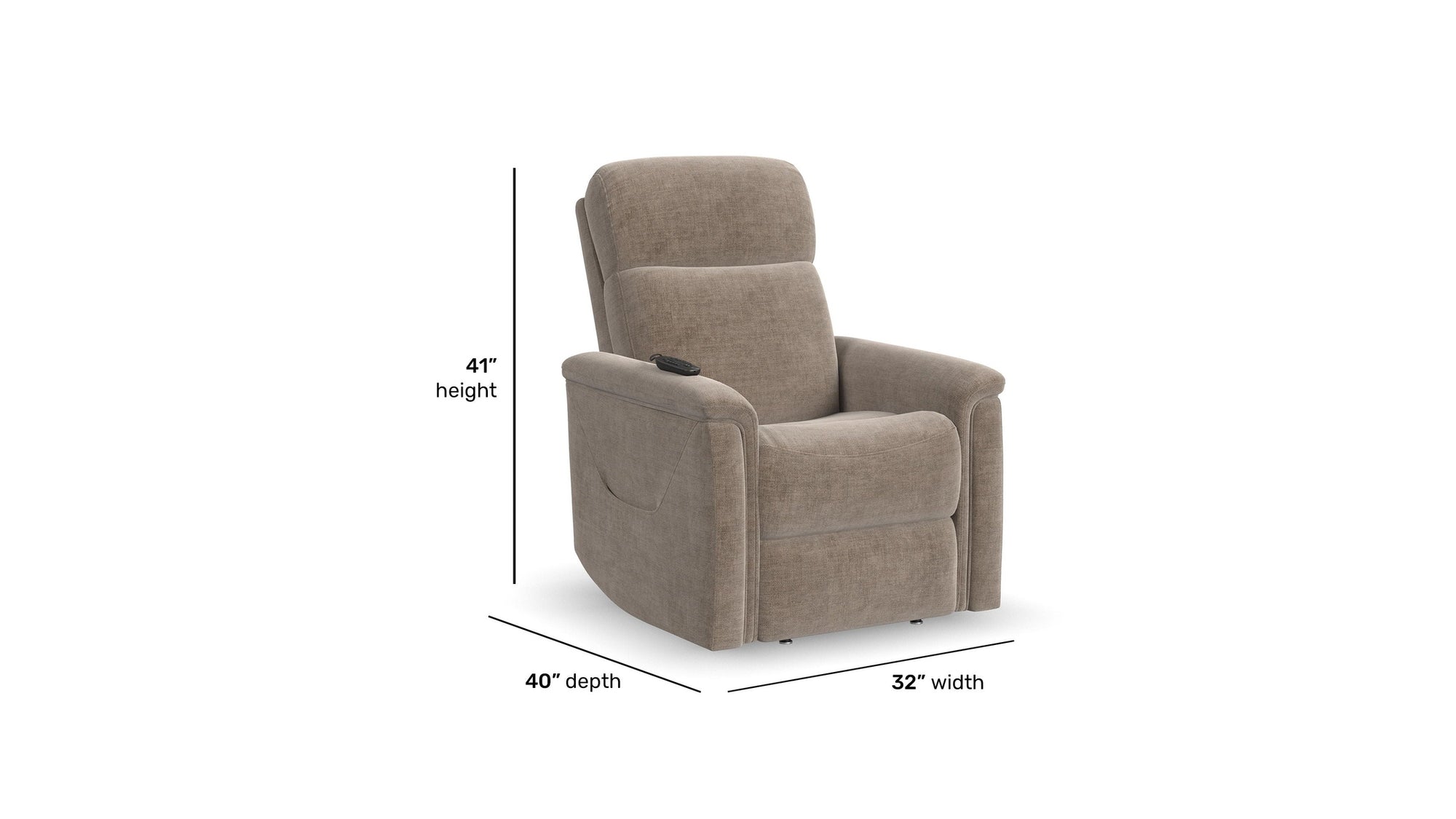 Luma - Petite Power Lift Recliner With Power Headrest, Lumbar, Heat & Massage