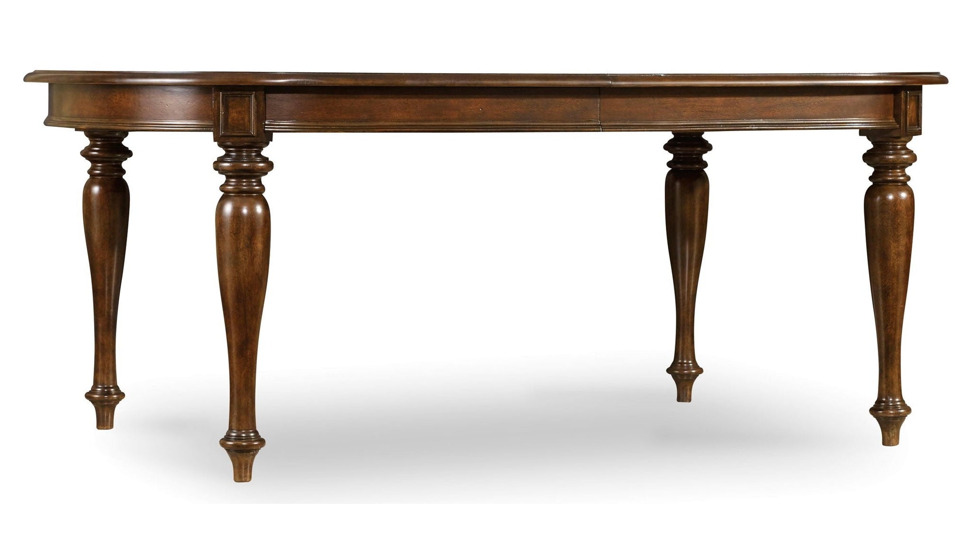 Leesburg - Leg Table With Two 18" Leaves - Dark Brown