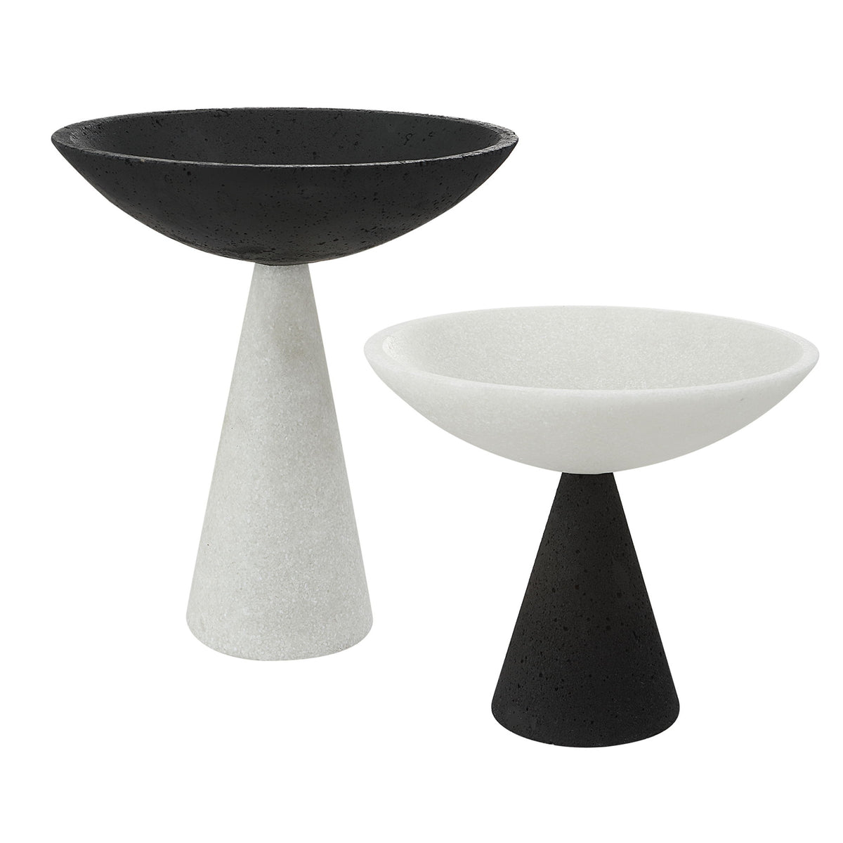 Antithesis - Marble Bowls (Set of 2) - Black &amp; White