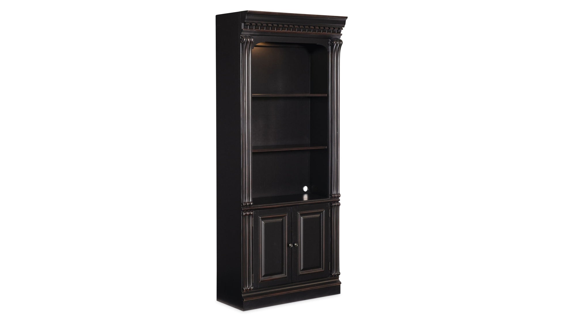 Telluride - Bunching Bookcase With Doors - Black