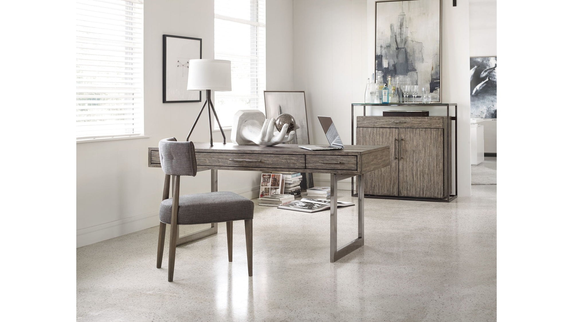 Curata - Upholstered Chair - Dark Gray