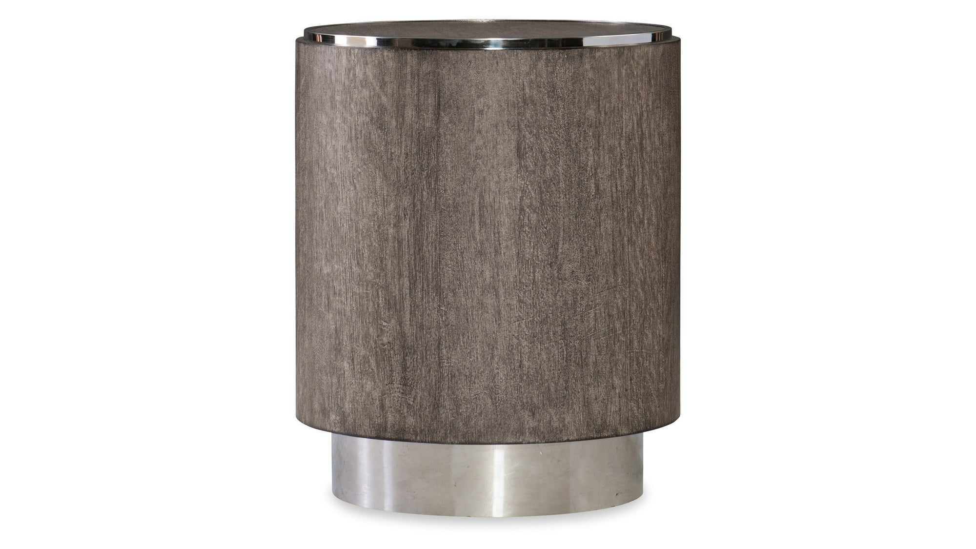 Melange - Storia Round End Table - Dark Gray