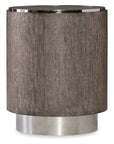 Melange - Storia Round End Table - Dark Gray