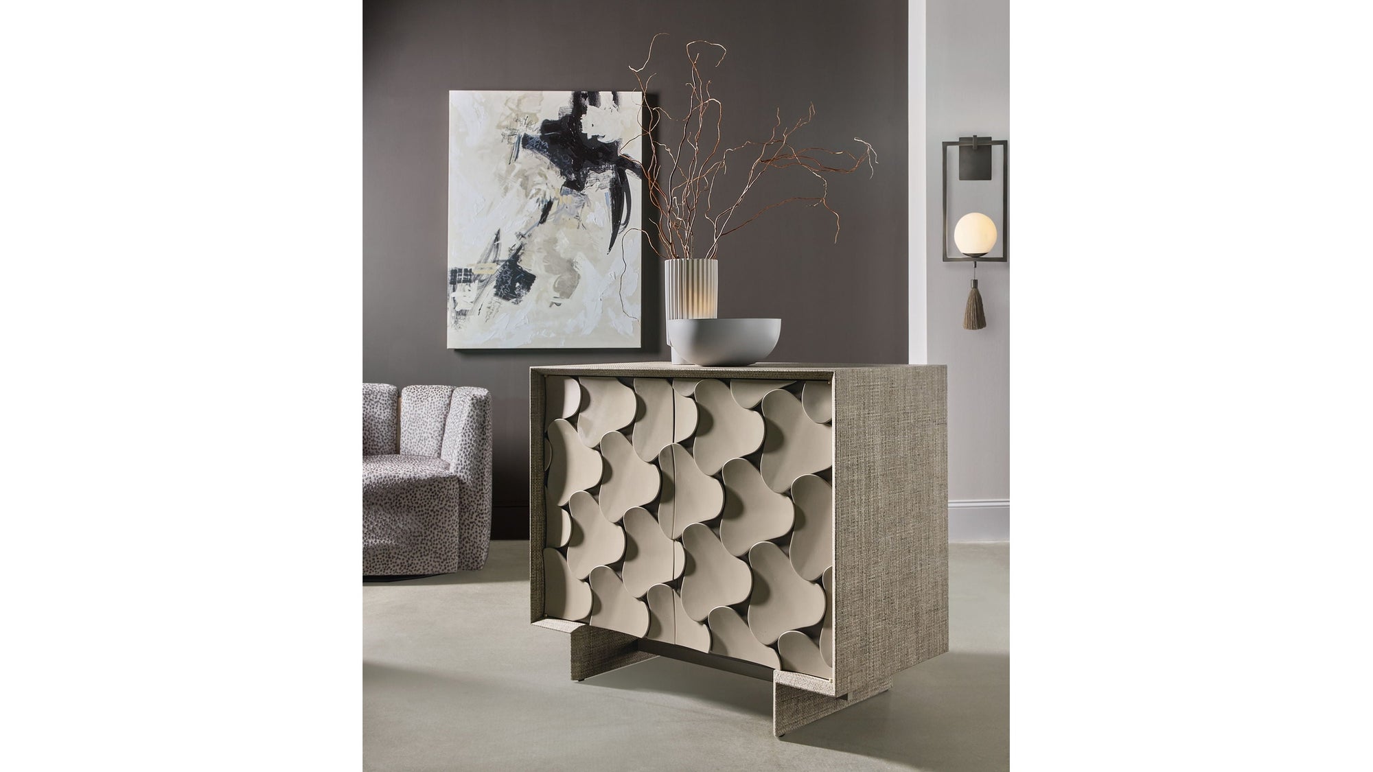 Melange - Pinwheel Hall Chest - Gray