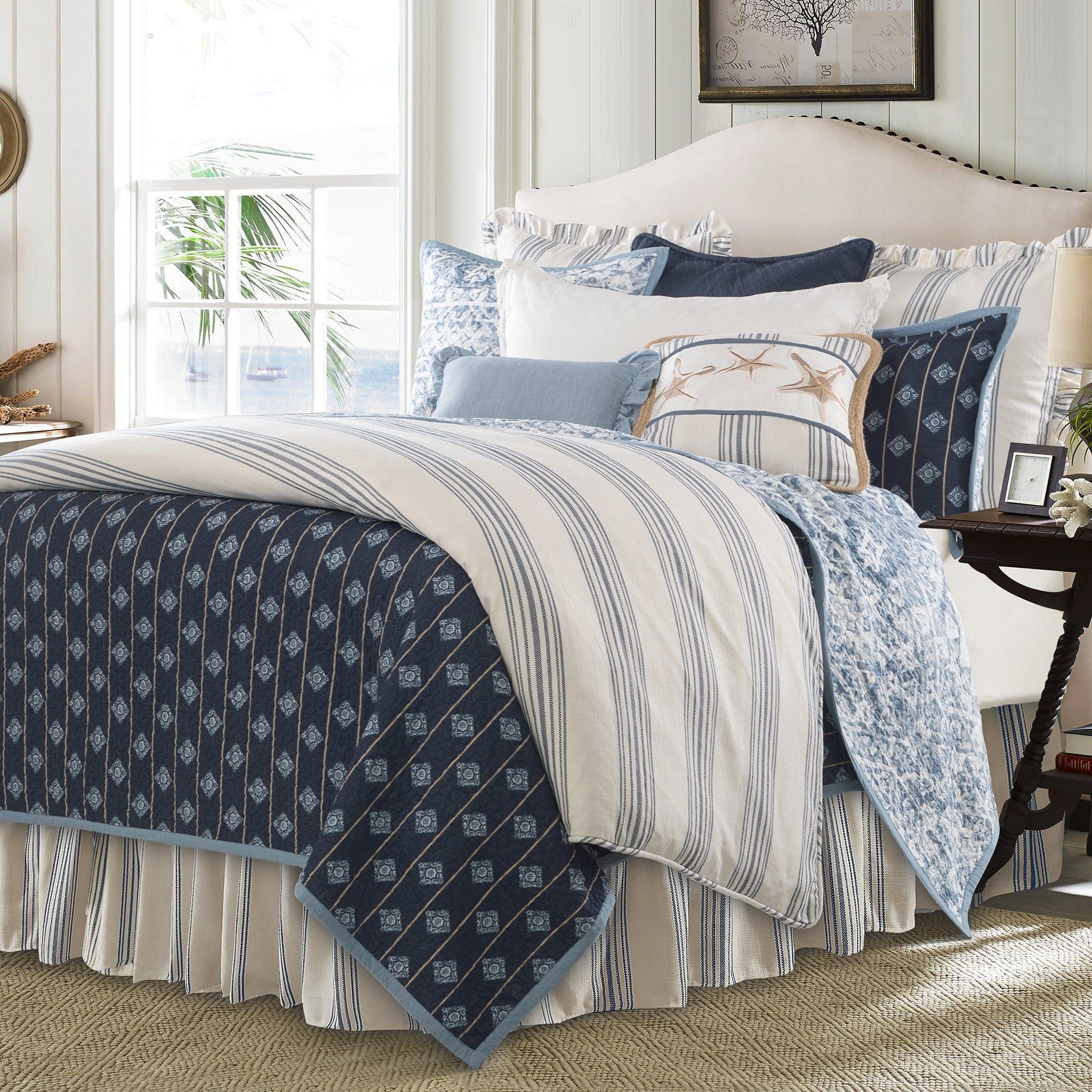 Prescott - Queen Comforter Set (Set of 3) - Navy