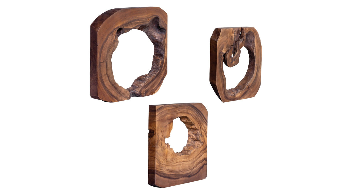 Adlai - Wood Wall Art Set of 6 - Dark Brown
