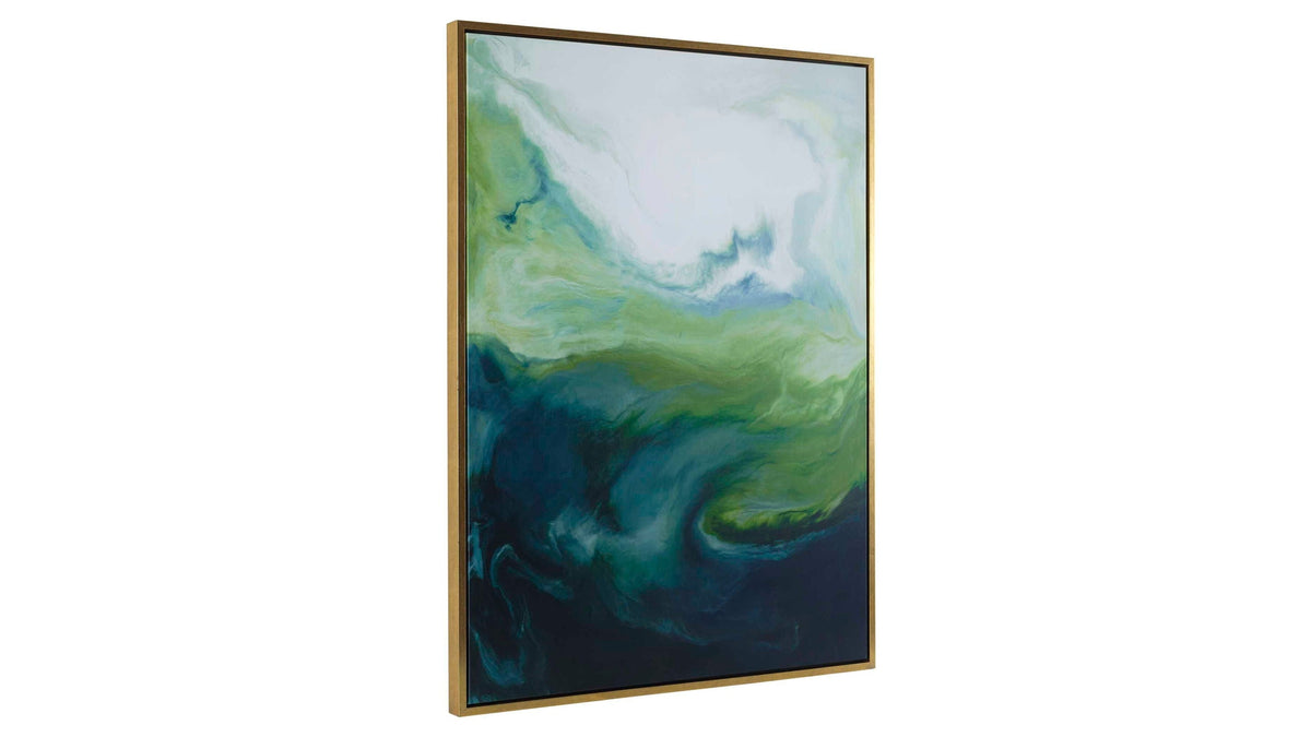 Serene Green - Framed Abstract Art