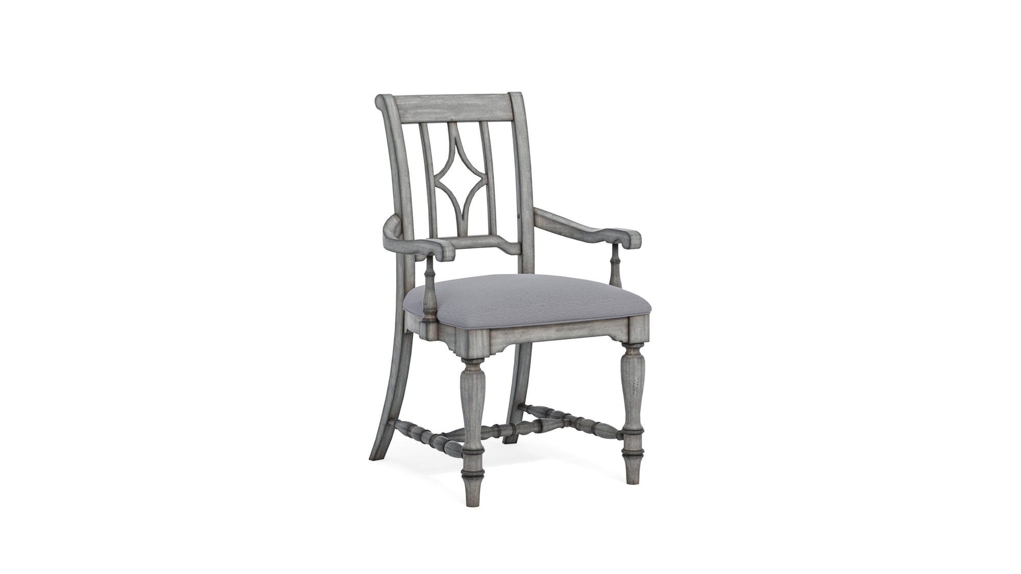 Plymouth - Upholstered Arm Dining Chair Set of 2 - Gray