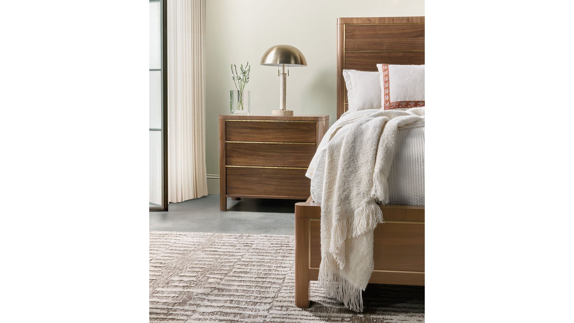 Eleana - Three Drawer Nightstand - Medium Wood