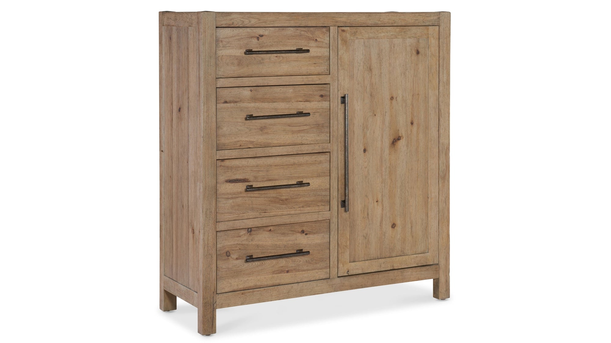 Vineyard Row - Four-Drawer Door Chest - Light Brown