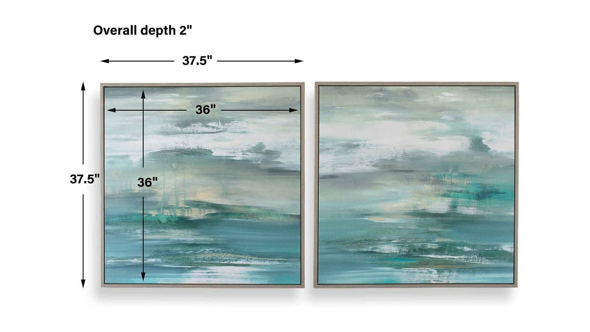 Tranquil State Of Mind - Framed Canvases Set of 2