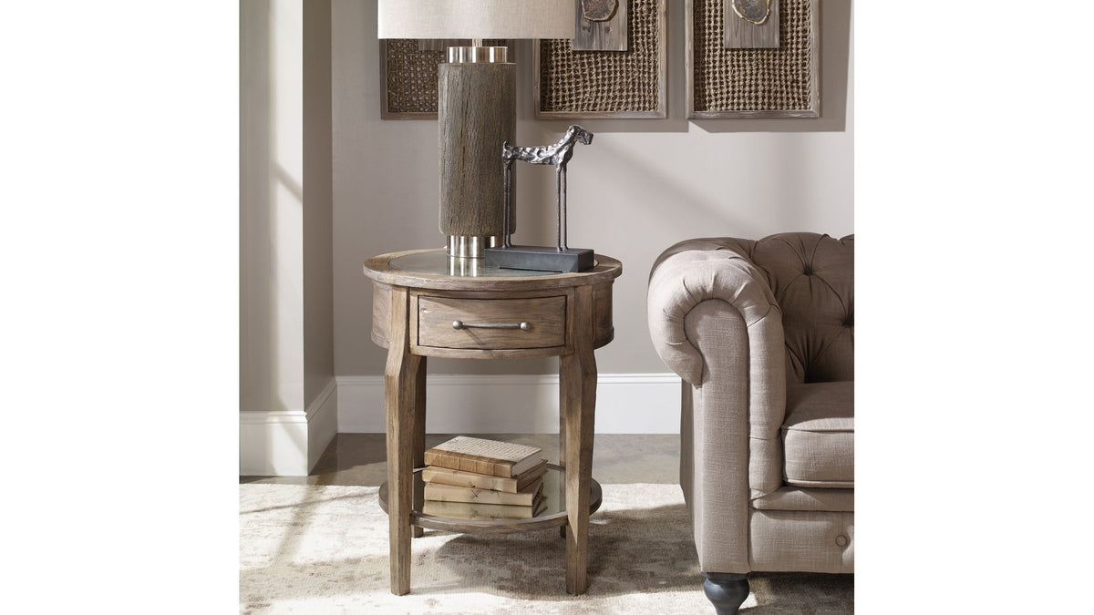 Raelynn - Wood Lamp Table - Light Brown