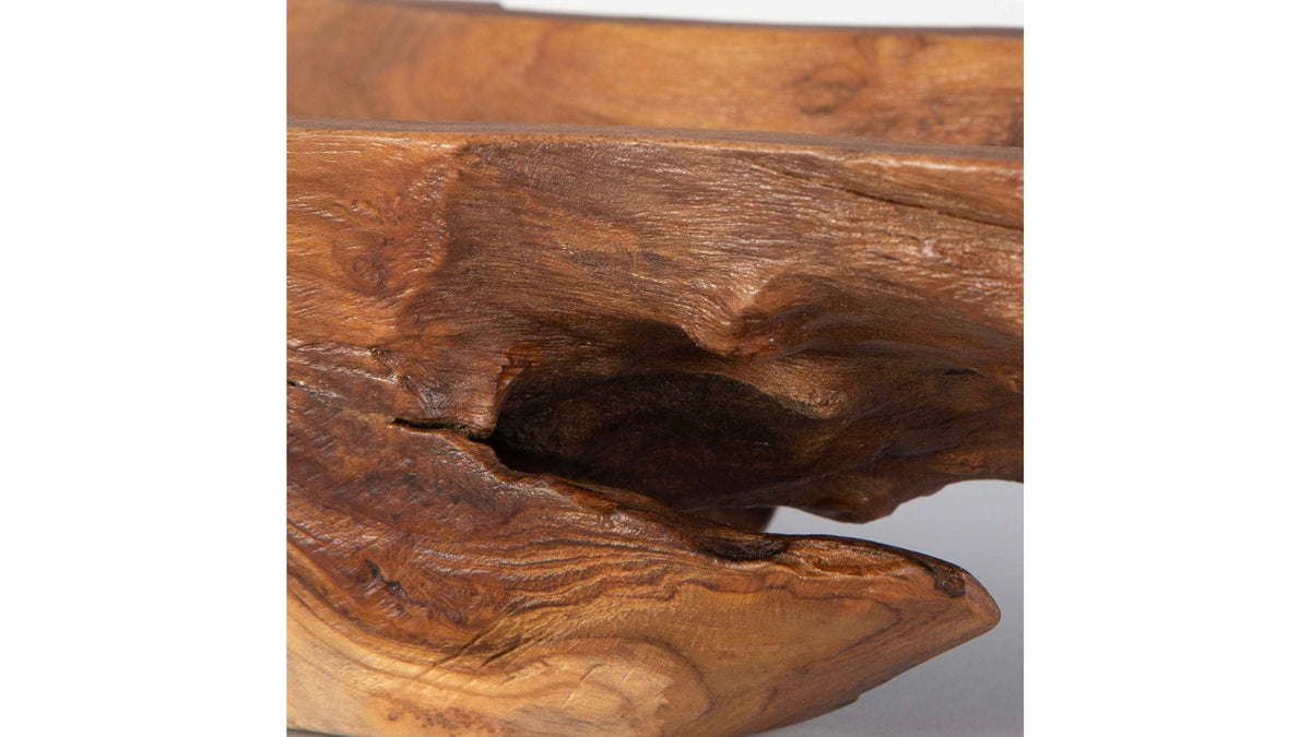 Teak - Leaf Bowl - Light Brown