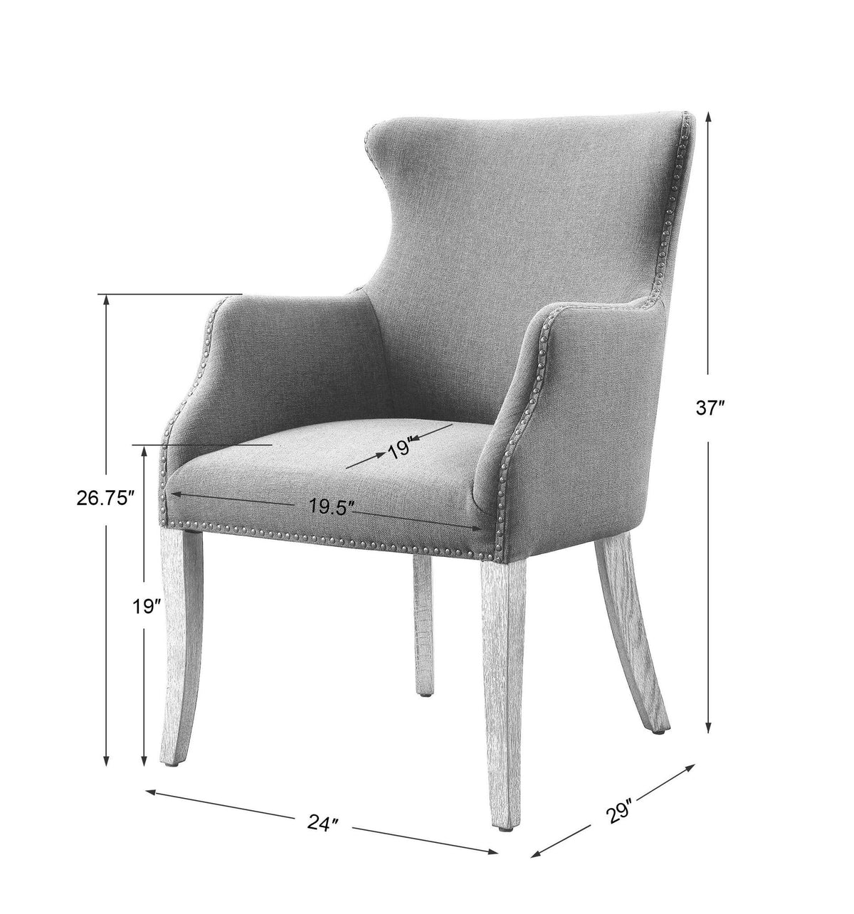 Yareena - Wing Chair - Blue