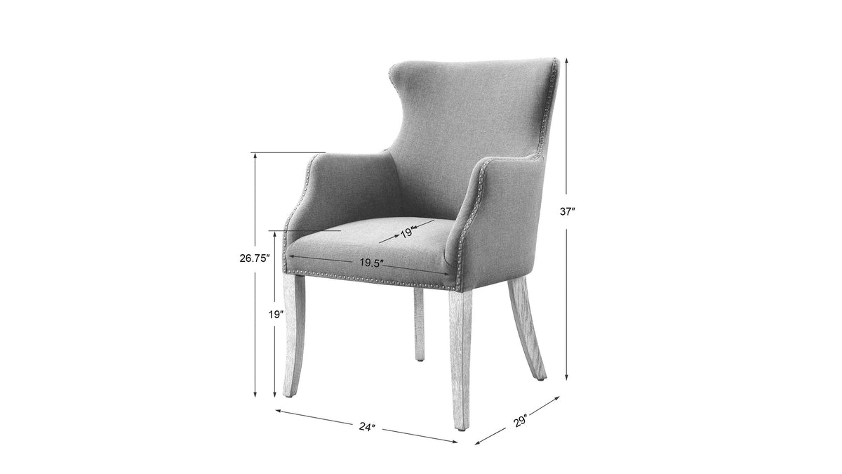 Yareena - Wing Chair - Blue