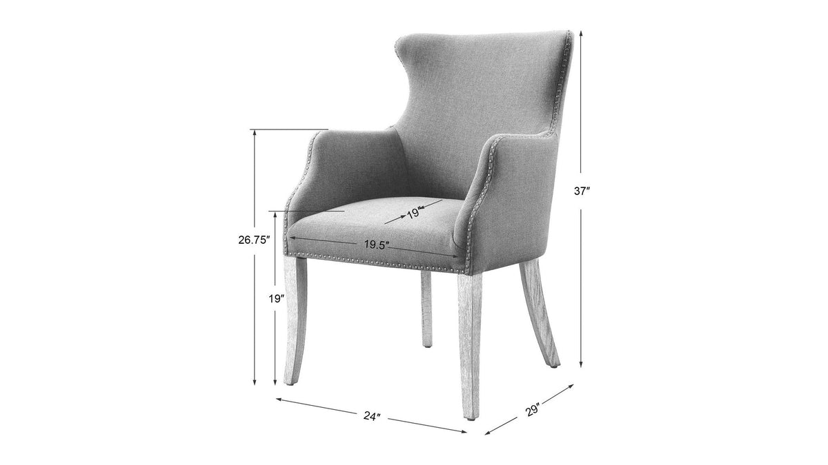 Yareena - Wing Chair - Blue