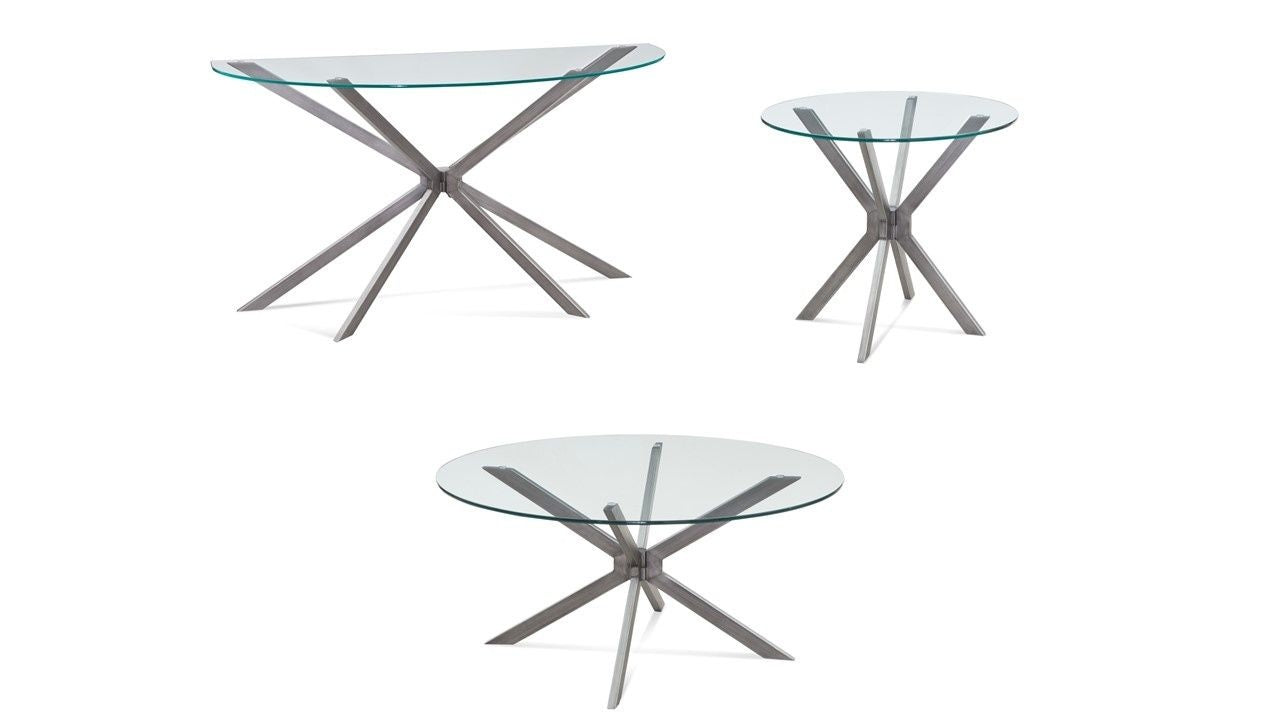 Deen - Round End Table - Gray