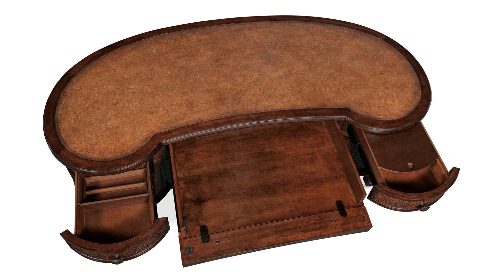 Charleston - Kidney Writing Desk - Dark Brown