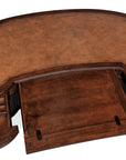 Charleston - Kidney Writing Desk - Dark Brown