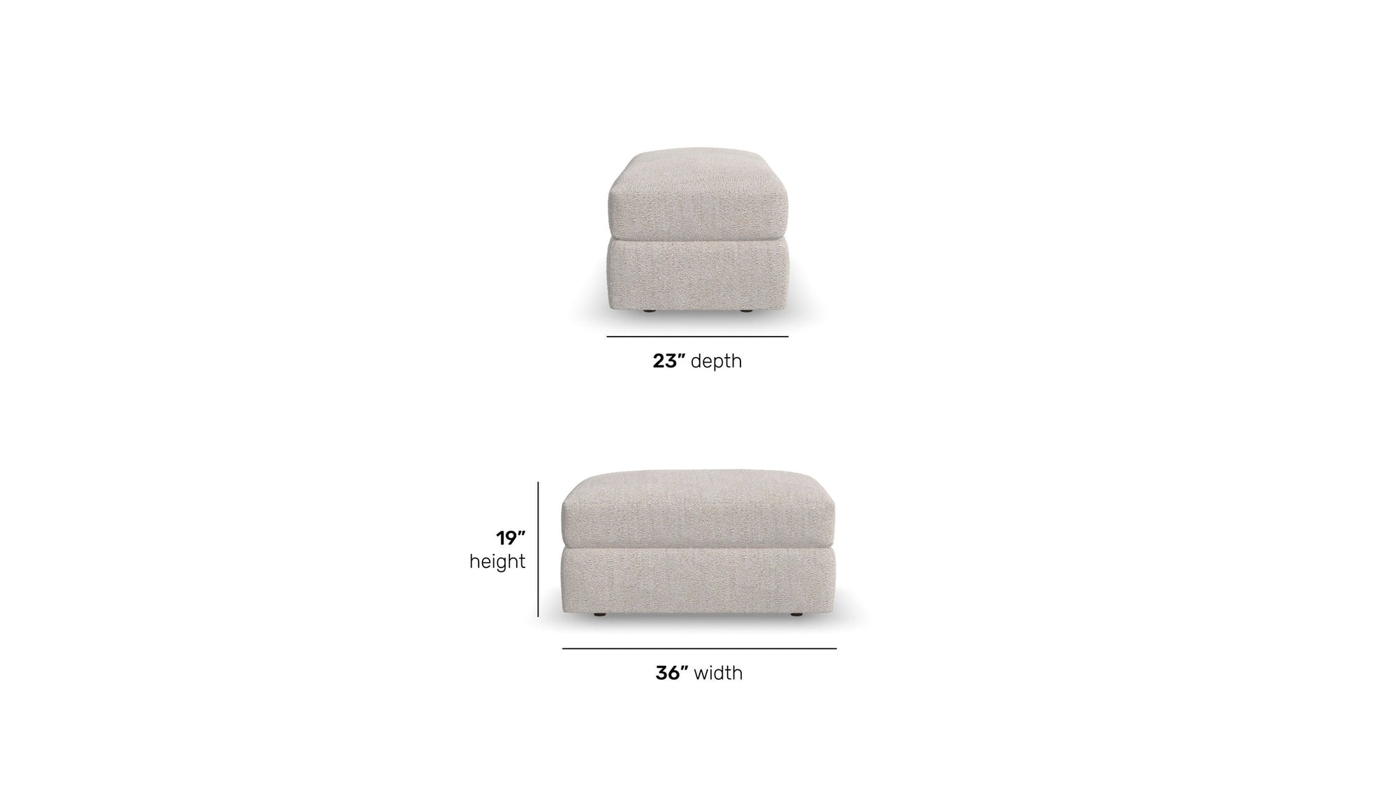 Knox - Fabric Ottoman