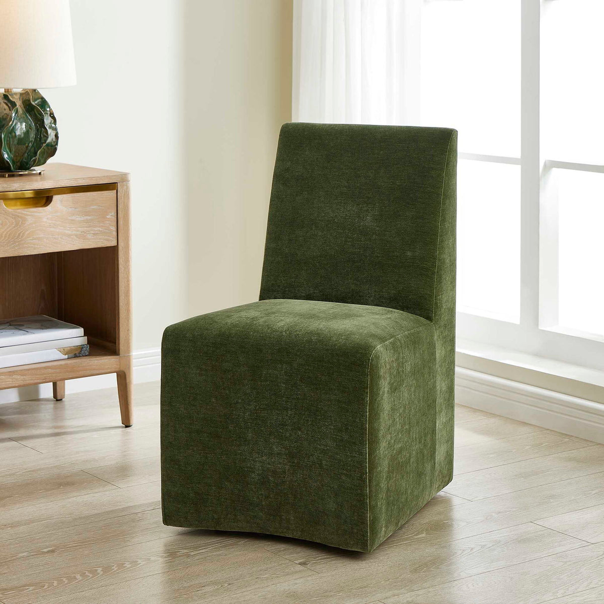 Moro - Armless Dining Chair - Moss