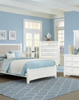 Bonanza - Pebble Gray Upholstered Bed With Mansion Footboard