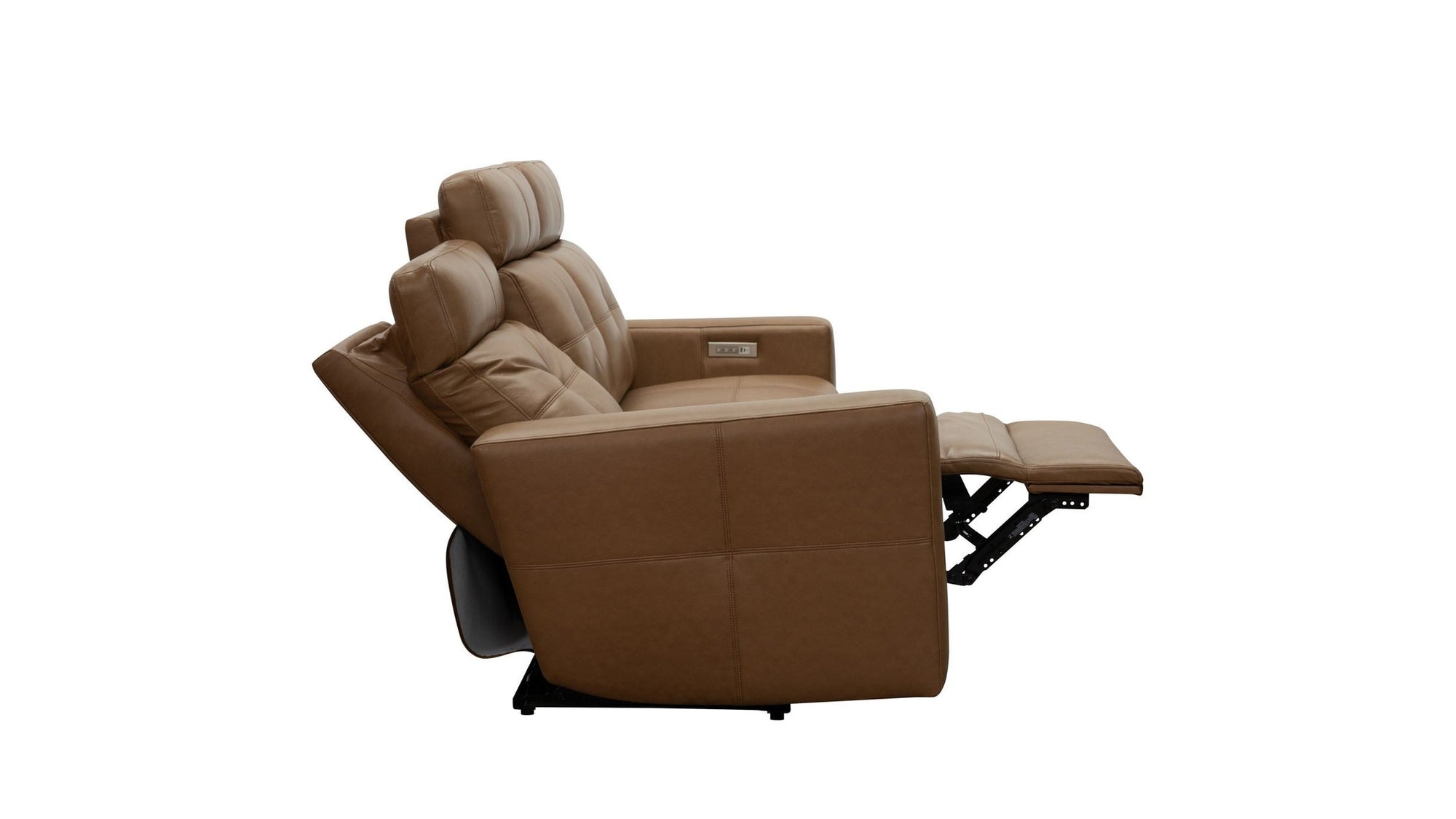 Cara - Sofa With Power Recline, Power Headrest And Power Lumbar - Light Brown