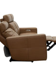 Cara - Sofa With Power Recline, Power Headrest And Power Lumbar - Light Brown