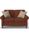 Moxy - Fabric Loveseat, Curved Sock Arms