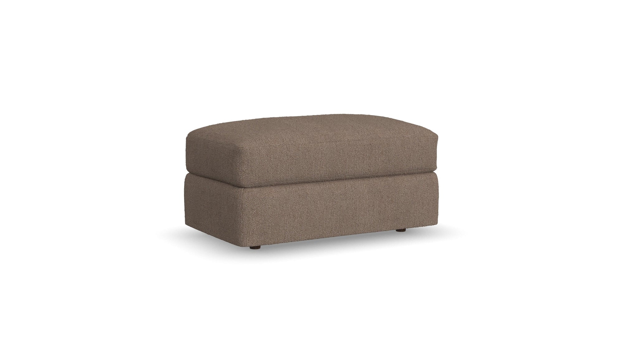 Chevy - Fabric Ottoman Pouf - Brown