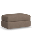 Chevy - Fabric Ottoman Pouf - Brown