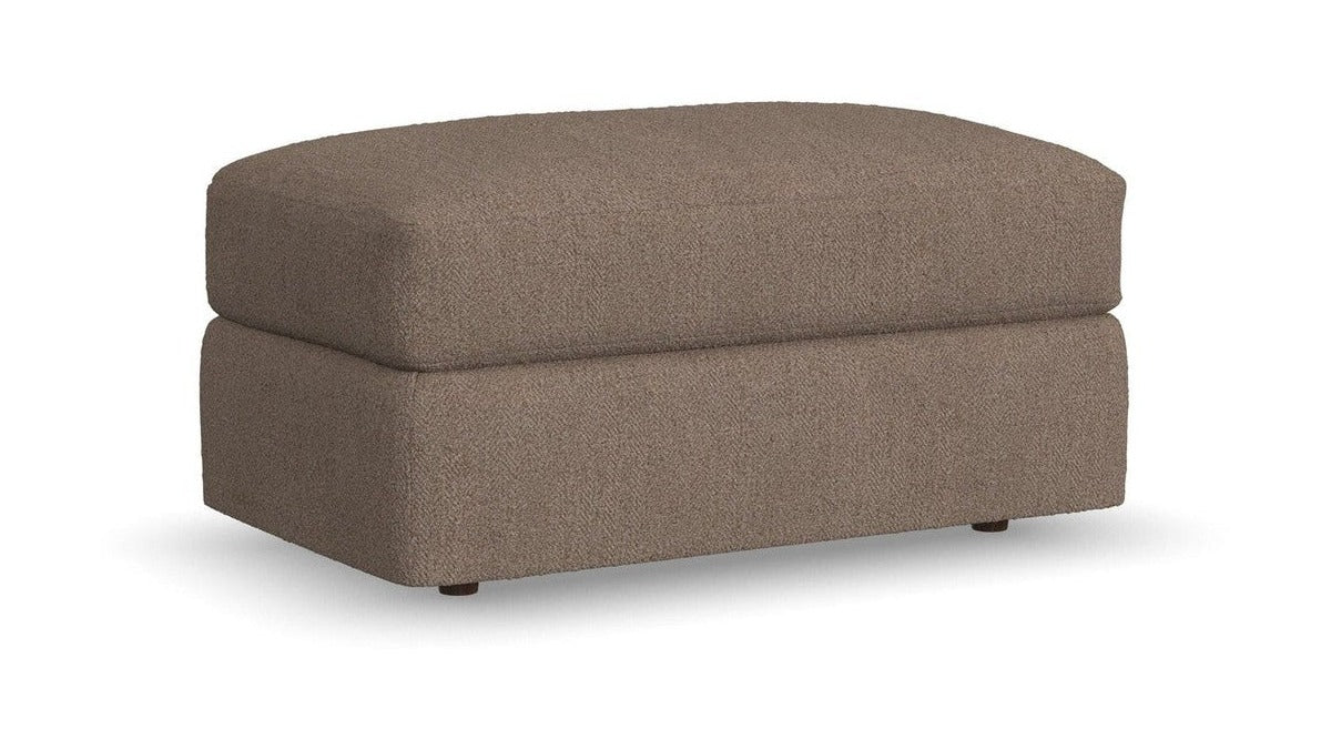 Chevy - Fabric Ottoman Pouf - Brown