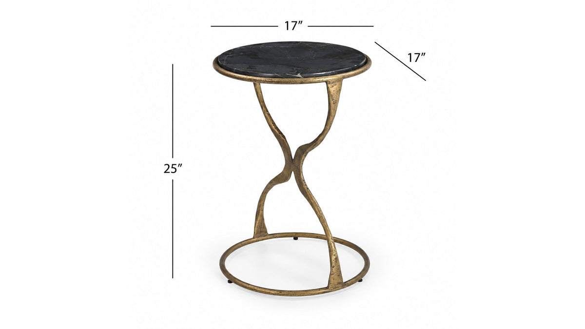 Hourglass - Accent Table - Bronze / Black