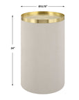 Circuit - Brass & White Accent Table - White