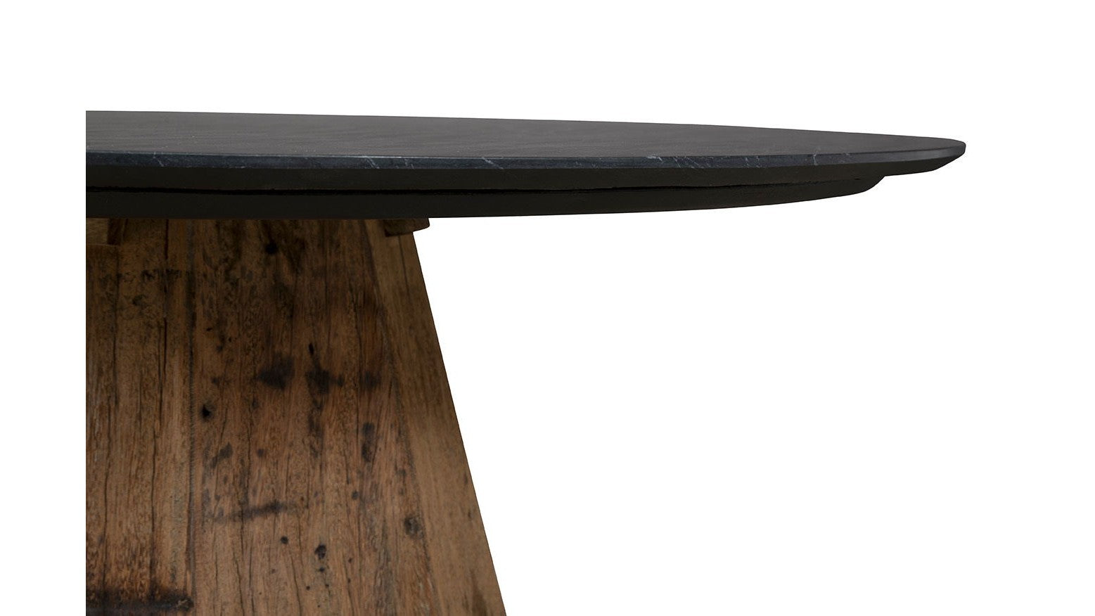 Phoebe - Marble Dining Table - Black / Light Brown