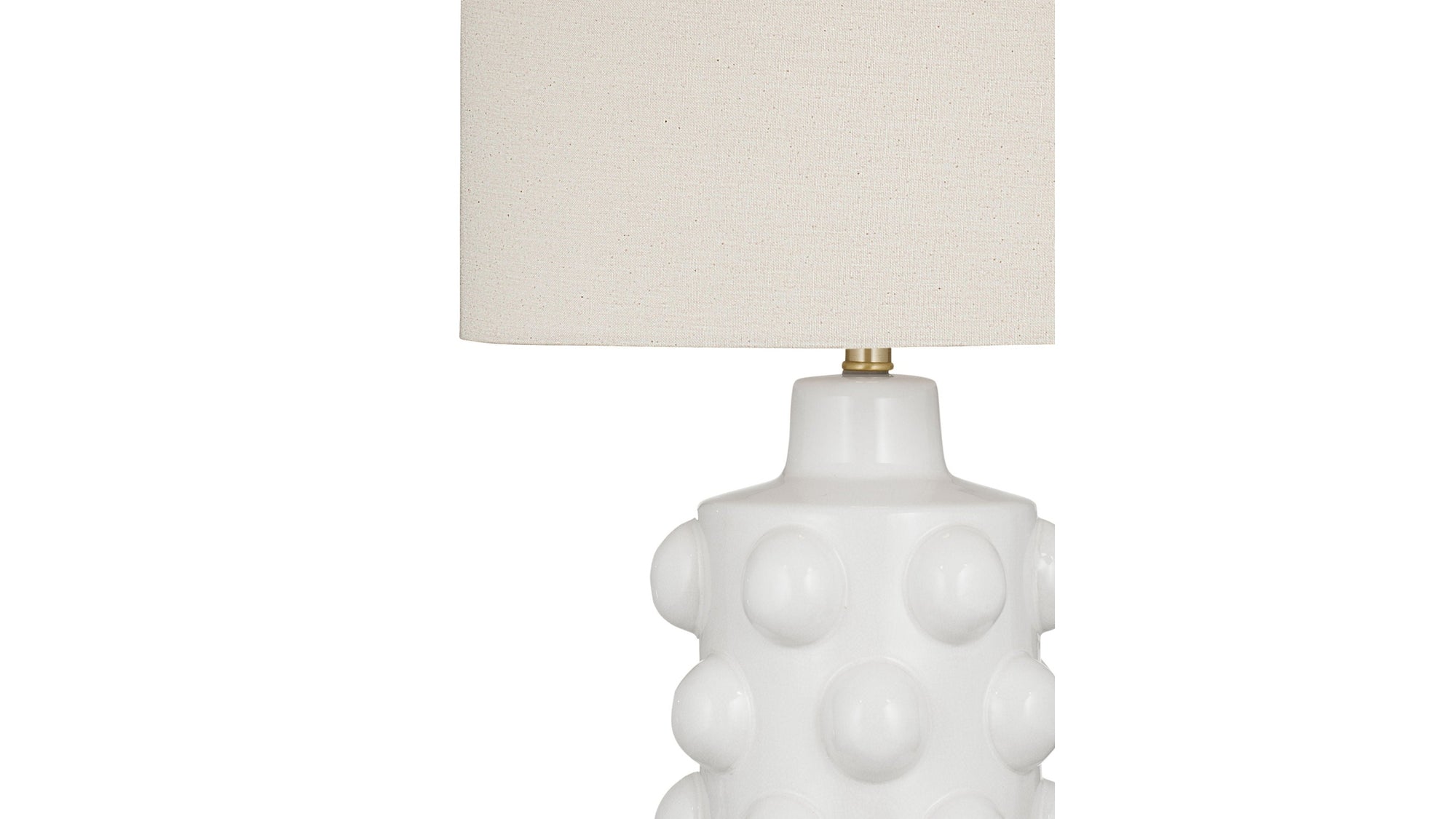 Lynn - Table Lamp - White - White / Polished Brass