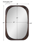 Sheldon - Mid-Century Mirror - Dark Brown