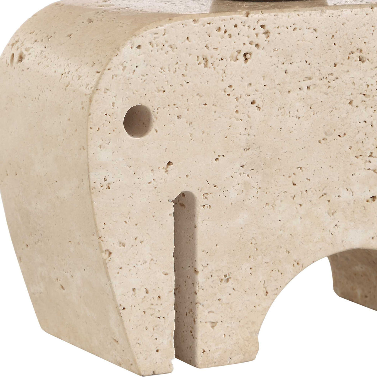 Tusk - Travertine Accent Lamp - Beige