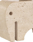 Tusk - Travertine Accent Lamp - Beige