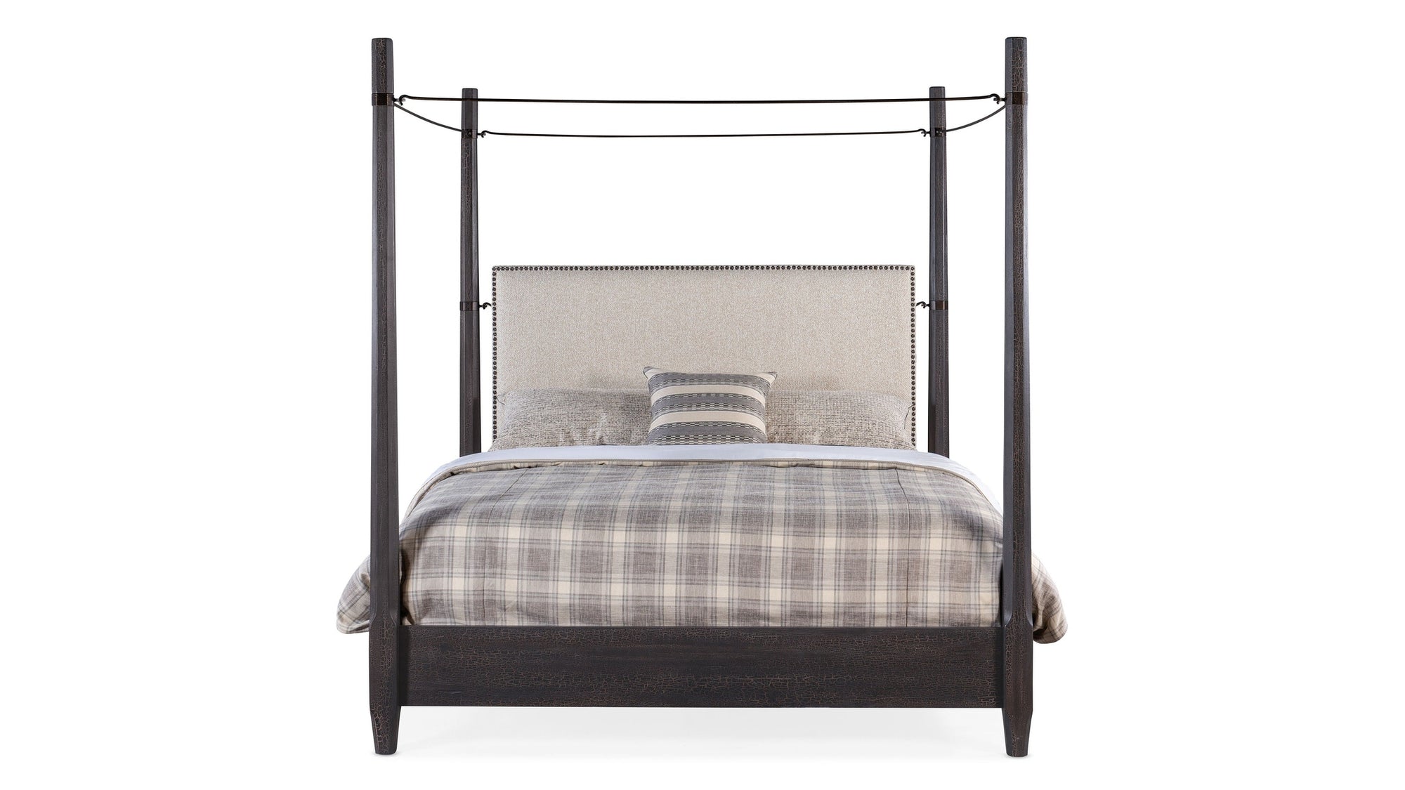 Big Sky - California King Poster Bed With Canopy - Black