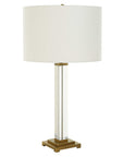 Crystal Column - Table Lamp - Silver