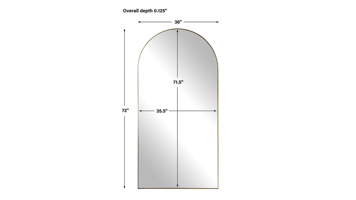 Crosley - Arch Mirror - Antique Brass