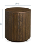 Andora Round Plinth End Table