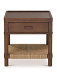 Montauk Woven End Table with Drawer