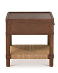 Montauk Woven End Table with Drawer