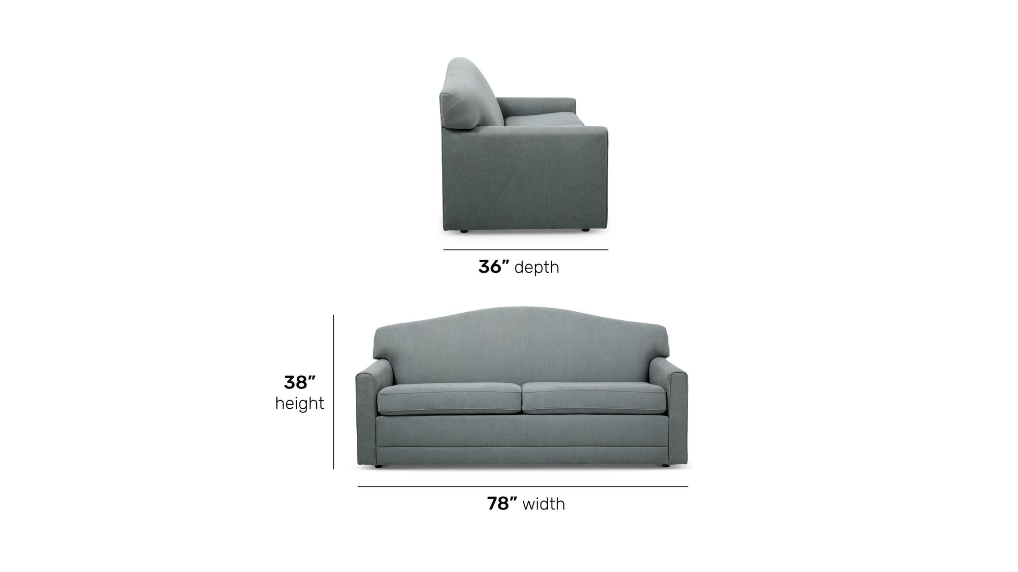 Aggie - Fabric Two-Cushion Sofa