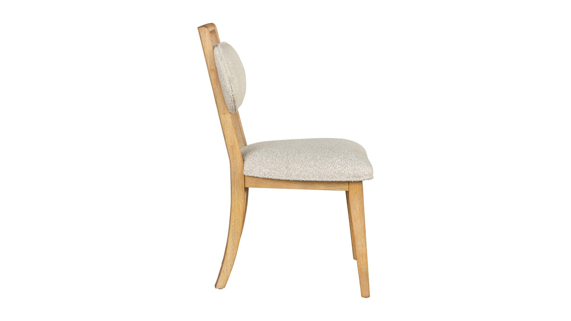 Ryder - Dining Chair - Chestnut Elm / Ant Brass / Tauple Boucle