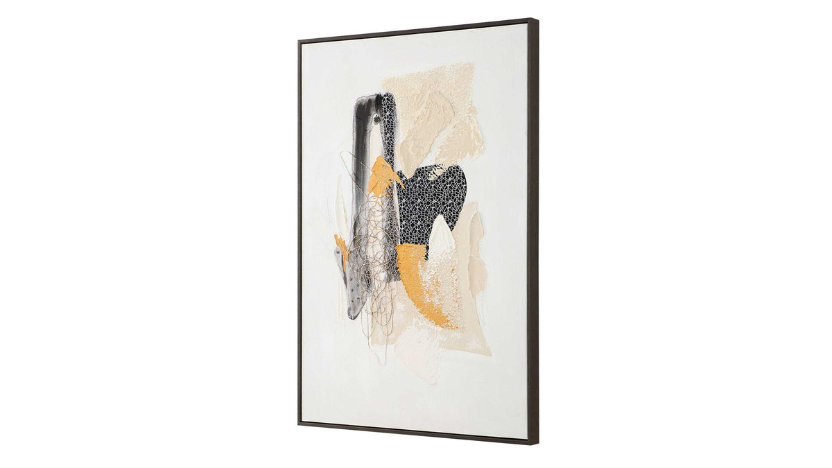 Scatter - Abstract Hand Painted Canvas Art - Black