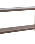 Calum - Console Table - Driftwood Gray / Cane / Brushed Nickel