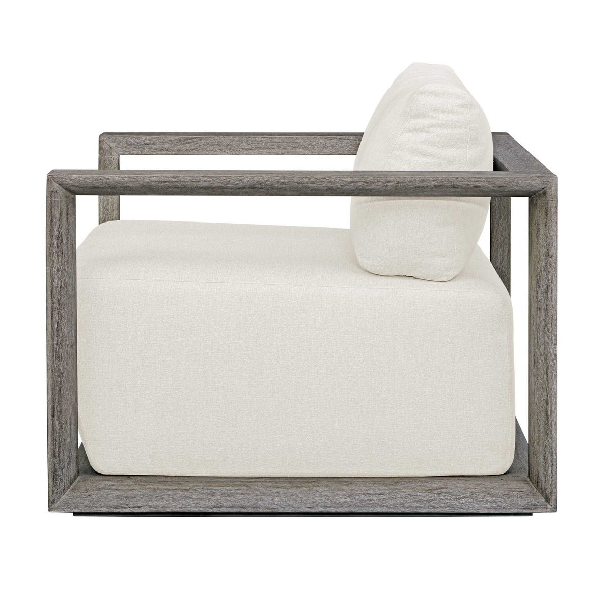 Remsen - Outdoor Lounge Chair - Dark Gray / White